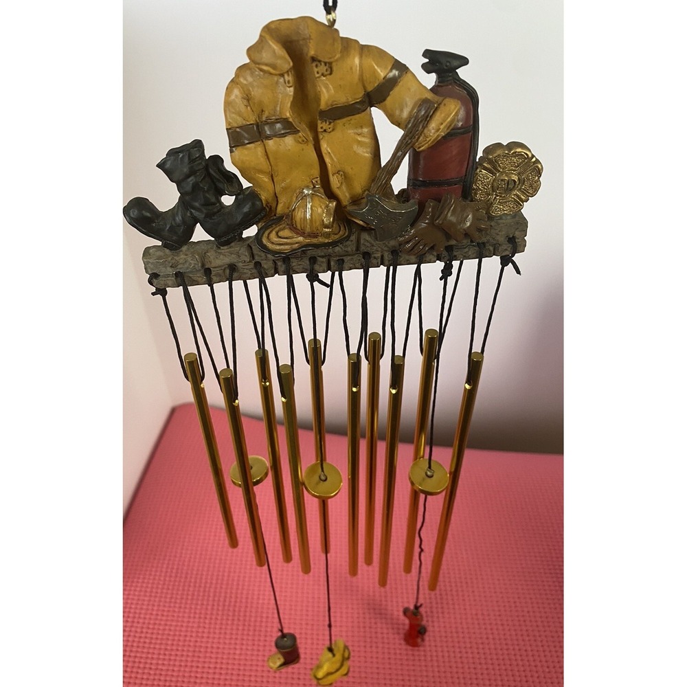 Fireman Wind Chimes 23" Long Spring Hero Music Colorful Pleasant Sound
